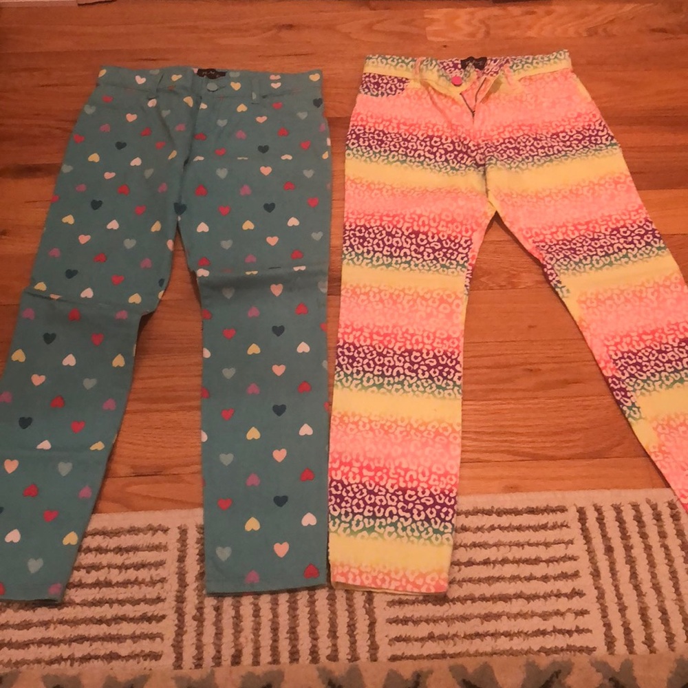 2/$20 Lot of Two girls sz 12 adj. waist pants - Picture 1 of 3